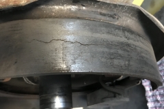 Brake pad crack